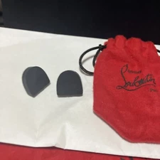 BRAND NEW CHRISTIAN LOUBOUTIN HEEL TAPS Tip Replacement Black 17 mm X 16 mm