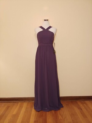 NWT Lulus Dusty Purple Air of Romance Maxi Dress Halter Top Size X-Small