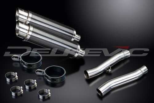 Triumph Trident 900 1994-1998 Slip On 14" Round Carbon Exhaust Muffler Kit - Bild 4 von 4