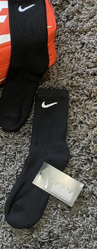 Nike Everyday Black Crew Cushioned Cotton Socks Small Junior Children Woman Kids - Picture 5 of 5
