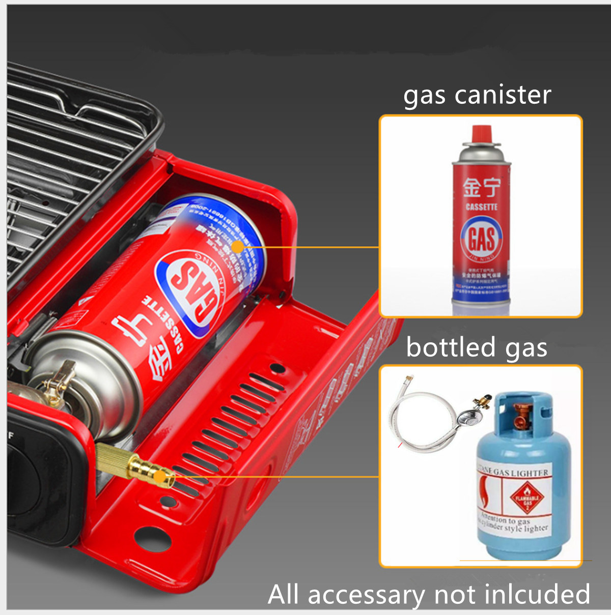 Portable Camping BBQ Grill Gas Stove Grill Hot Plate Barbecue Outdoor