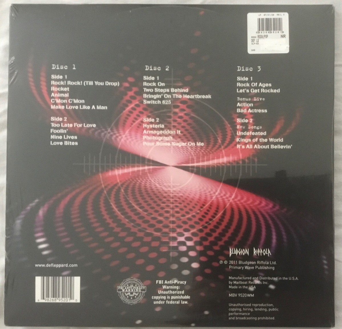 DEF LEPPARD MIRROR BALL LIVE & MORE 3 LP SET clear VINYL | eBay