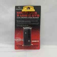 Stealth Cam Micro USB & USB C OTG 2-in-1 Memory Card Reader Android