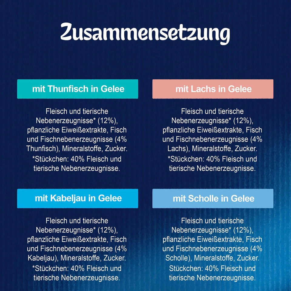 Purina FELIX Katzenfutter Nass 4-Sorten Fisch Auswahl in Gelee 120 x 85g - Bild 3 von 4