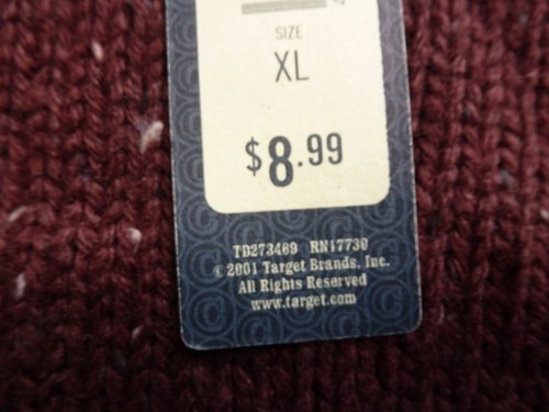 Vintage Y2k Cherokee Ramie Blend Knit Sweater Size XL Maroon Old Deadstock NWT - Picture 8 of 9