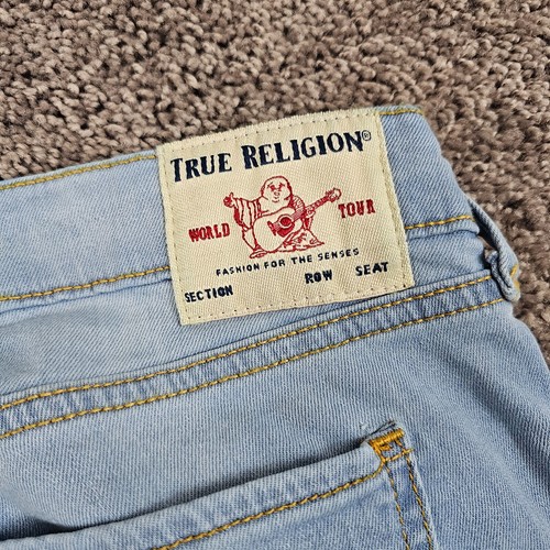 True Religion Jeans Womens 30 Straight Mid Rise Light Wash Stretch Billie 29x33 - 第 10/14 張圖片
