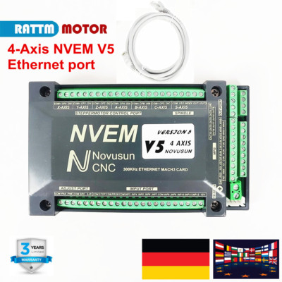 『DE』4 Achse CNC Schrittmotor Kontroller Ethernet Port Mach3 Board 4 Axis Control