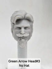 3d Print CLASSIC GREEN ARROW  HEAD#3 1:12 GI Joe Classified/Marvel Legends