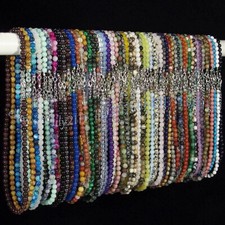 Fashion Jewelry 6mm Natural Multicolor Gemstone Jade Round Beads Necklace 18-36"
