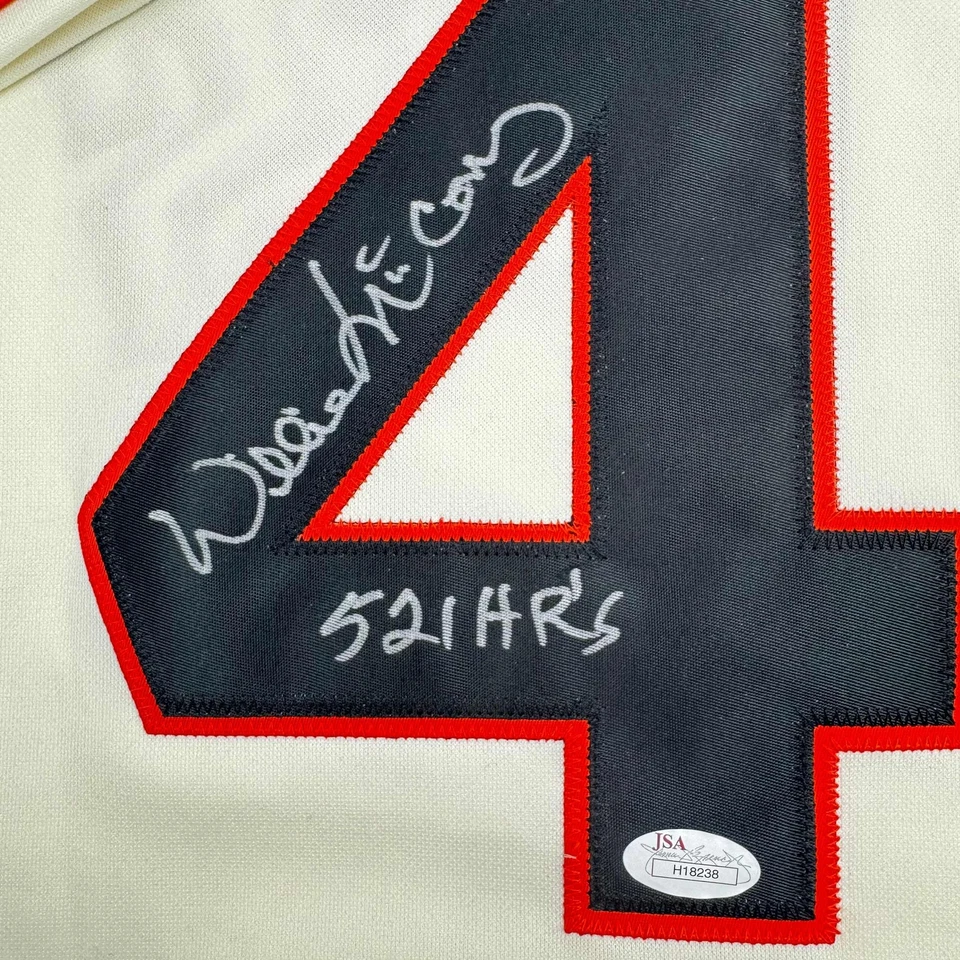 Autographed/Signed Willie McCovey "521 HR's" San Francisco Cream Jersey JSA COA - Image 3 of 3