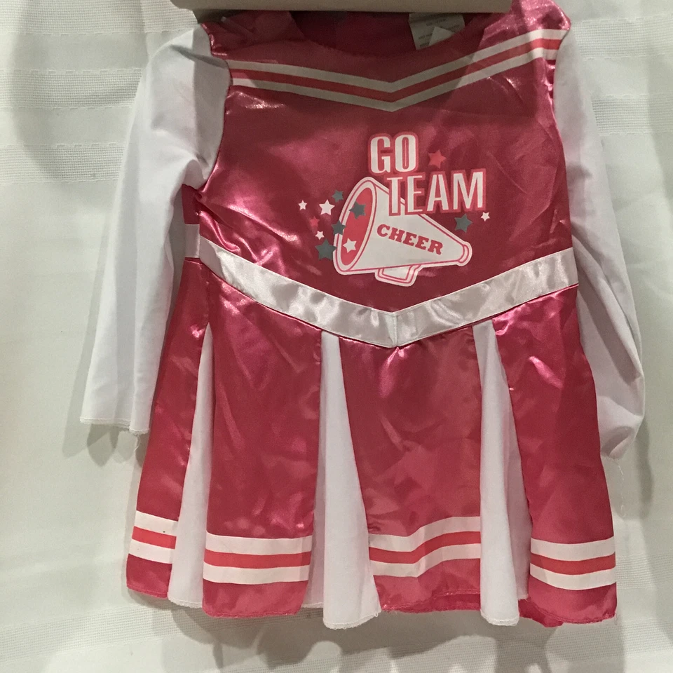 "Cheerleader" Go Team ~ Vestido Rosa Infantil / Disfraz Talla 12-24 Meses NUEVO Foto 3 de 4