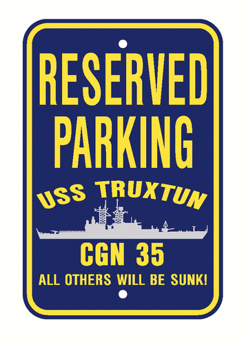 USS TRUXTUN CGN 35 Parking Sign US Navy USN - Picture 7 of 7