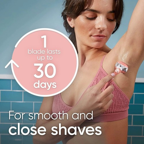 Maquinilla de afeitar Gillette Venus ComfortGlide té blanco para mujer 1 mango + 4 recambios de hoja - Imagen 5 de 5