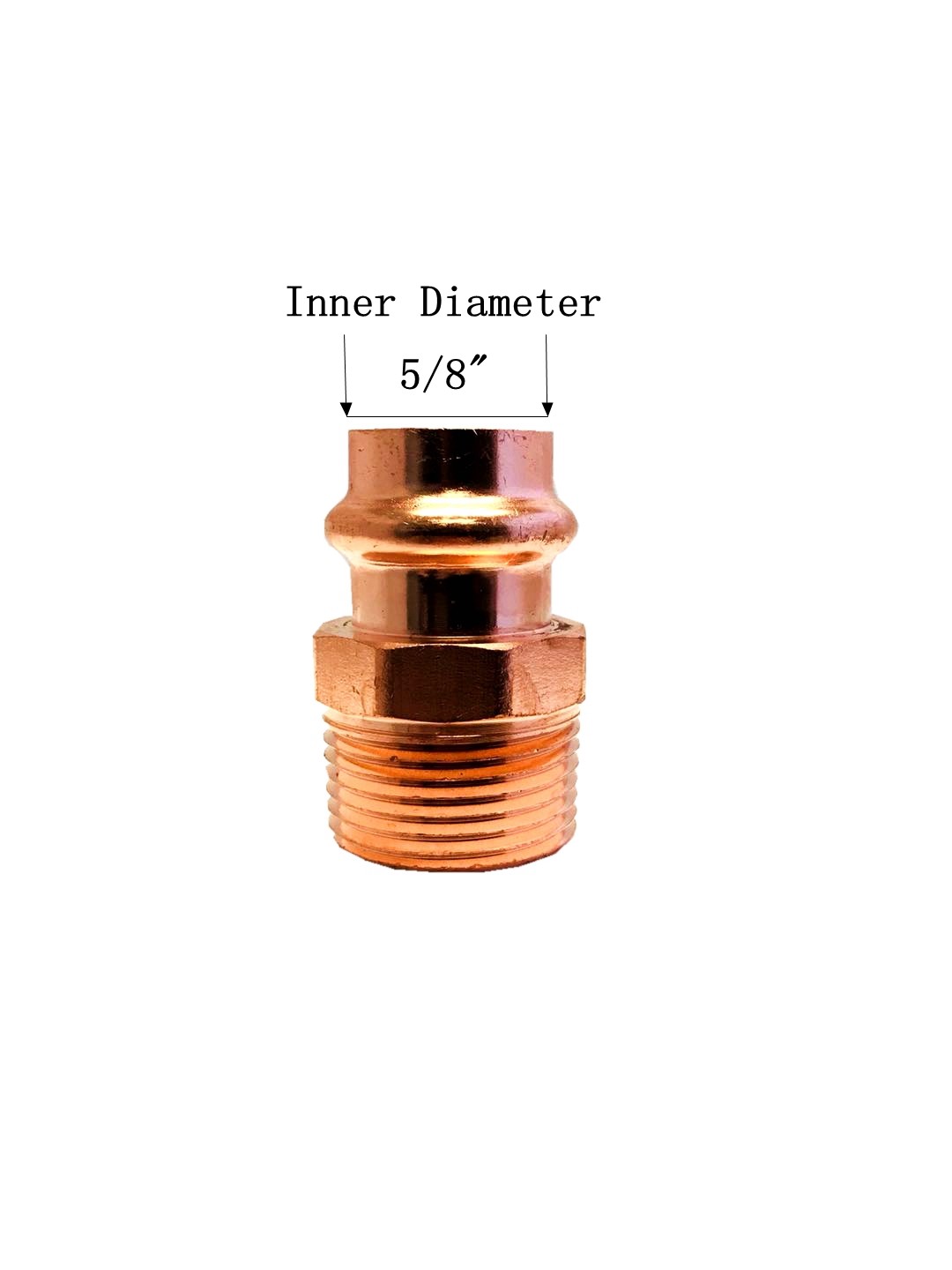 Libra Supply 1/2'' x 3/4'' inch Press x MIP Press Copper Male Adapter, 10pcs