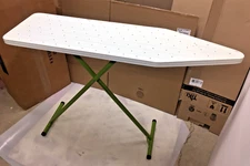**Vintage MCM PROCTOR SILEX IRONING BOARD GREEN LEG WHITE FULL SIZE ADJUSTABLE