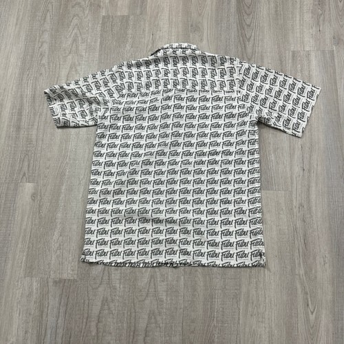 Vintage Fubu Short Sleeve Button Shirt Men's Small Y2K All Over Print 2000s - Picture 6 of 7