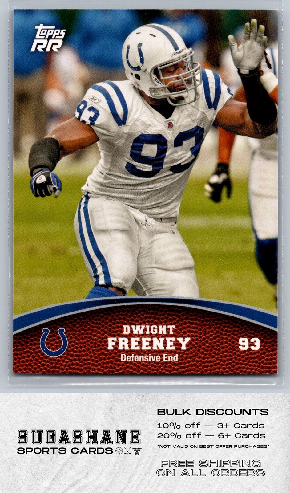 92 Colts 2011 Topps Rising Rookies 92 Dwight Freeney Indianapolis Colts Football ...