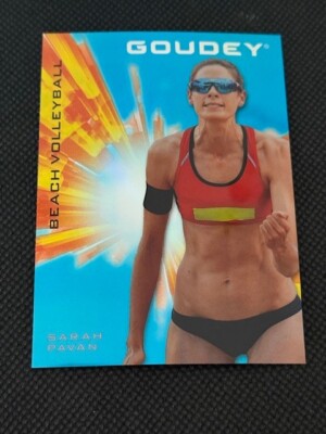 2021 Upper Deck Goodwin Champions Goudey Platinum Rainbow Blue #G13 Sarah Pavan