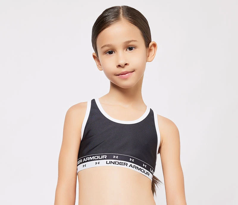 Under Armour Kid Girls/Filles/Chicas Crossback Sports Bra Black 1364629  Sz.YMD/M