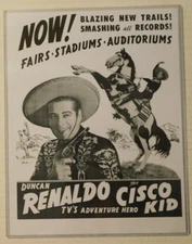 Duncan Renaldo The Cisco Kid repro appearance ad