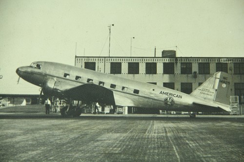 Foto d'epoca c 1950 American Airlines DC-2 9" x 6,5" NC-14925 aeroporto aviazione - Foto 3 di 4