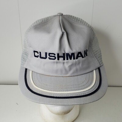 VTG Cushman Scooters Golf Cart Embroidered Logo Snapback Hat Trucker Cap Army