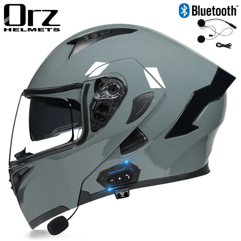 DOT Bluetooth Modular Flip Up Motorcycle Helmet Motorbike Crash Helmet Full  Face