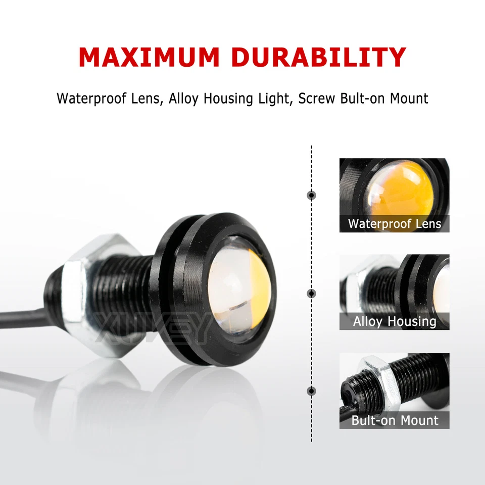 4x Ámbar LED DRL Estilo Raptor Parrilla Marca Luz Ojo de Águila Ojo de Halcón Faros Antiniebla F150 Foto 2 de 4