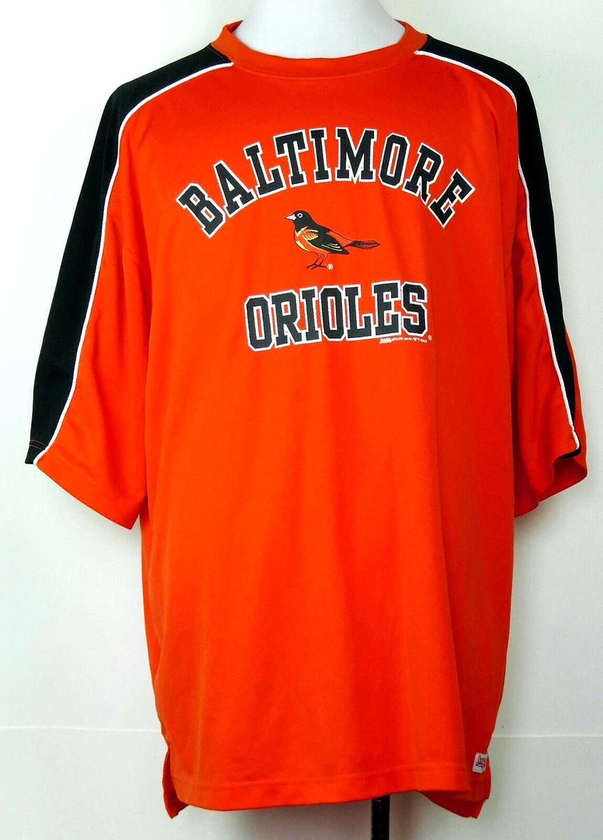 Stitches MLB Baltimore Orioles Orange & Black S/S Poly Baseball Jersey  Shirt 2XL