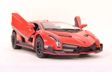 RED ORANGE Lamborghini VENENO Car Vehicle Diecast 1/36 Pull Back NEW BULK PACK