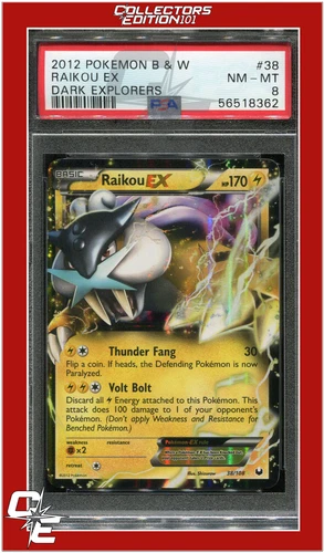 Dark Explorers 38 Raikou EX PSA 8