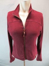 REI Size S Womens Burgundy Athletic Full Zip w/Pockets Basic Jacket GR6408