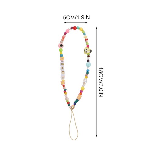 Alphabet Glass Hanging Rope Acrylic Pendant Chain Phone Anti-lost Strap - 第 4/12 張圖片