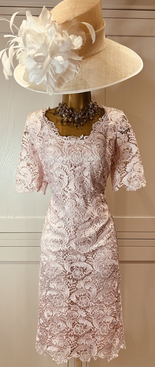 lace tea dress Tea-Length Midi Prom Dress with Short Puff Sleeves Champagne / Large main image 0