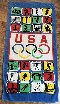 Vintage 1988 Team USA Olympics Collector's Beach Towel