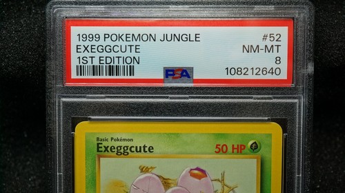 Pokemon WOTC Jungle 1st Edition Common: Exeggcute 52/64 PSA 8 POP 384 - Bild 2 von 6