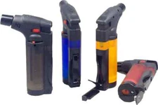 4 Pack Jumbo 4" Jet Flame Torch Gun Lighter Refillable Adjustable W/Tools