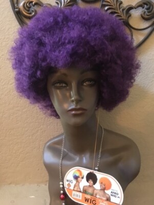 Model Model Purple Carnival Halloween Afro Luxury Multi Blend Wig. Style#MM724.