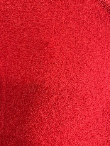 Vintage Deans of Scotland Red Boiled Wool Sweater Button Front Jacket Size Large - Picture 13 of 13