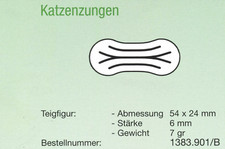 Kalmeijer Gebäckformwalze KGM „Katzenzungen“ 1383-901 Neu