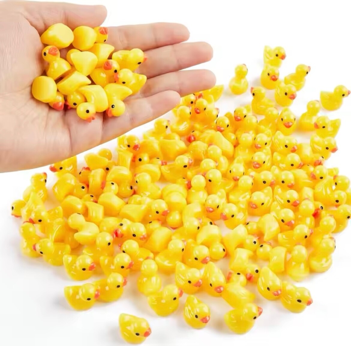 50 - 1000pcs Mini Yellow Rubber Ducks Funny Cute Collection Resin Arts & Crafts