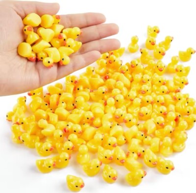 50.200Pcs Mini Gelbe Gummienten Lustige Nette Sammlung Harz Kunst Handwerk