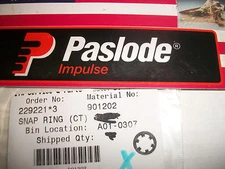 Paslode  Part # 901202 SNAP RING (CT) - SINGLE PC.