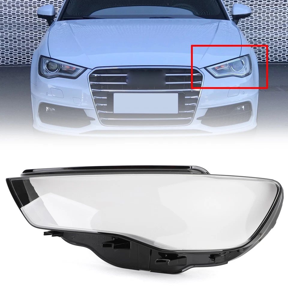 Headlight Cover Headlamp Lens Left For Audi A3 2013-2016 Clear AUS - image 2 of 4