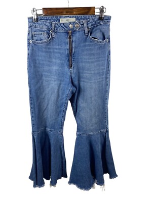 Topshop Jeans 28x25 Flare Bell Bottom Leg Dree Moto 28x25