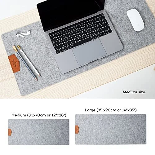CITYSHEEP Felt Desk Mat 70 x 30 cm Wool Felt Desk Mat for Laptop Desk Mat Large - Picture 4 of 12