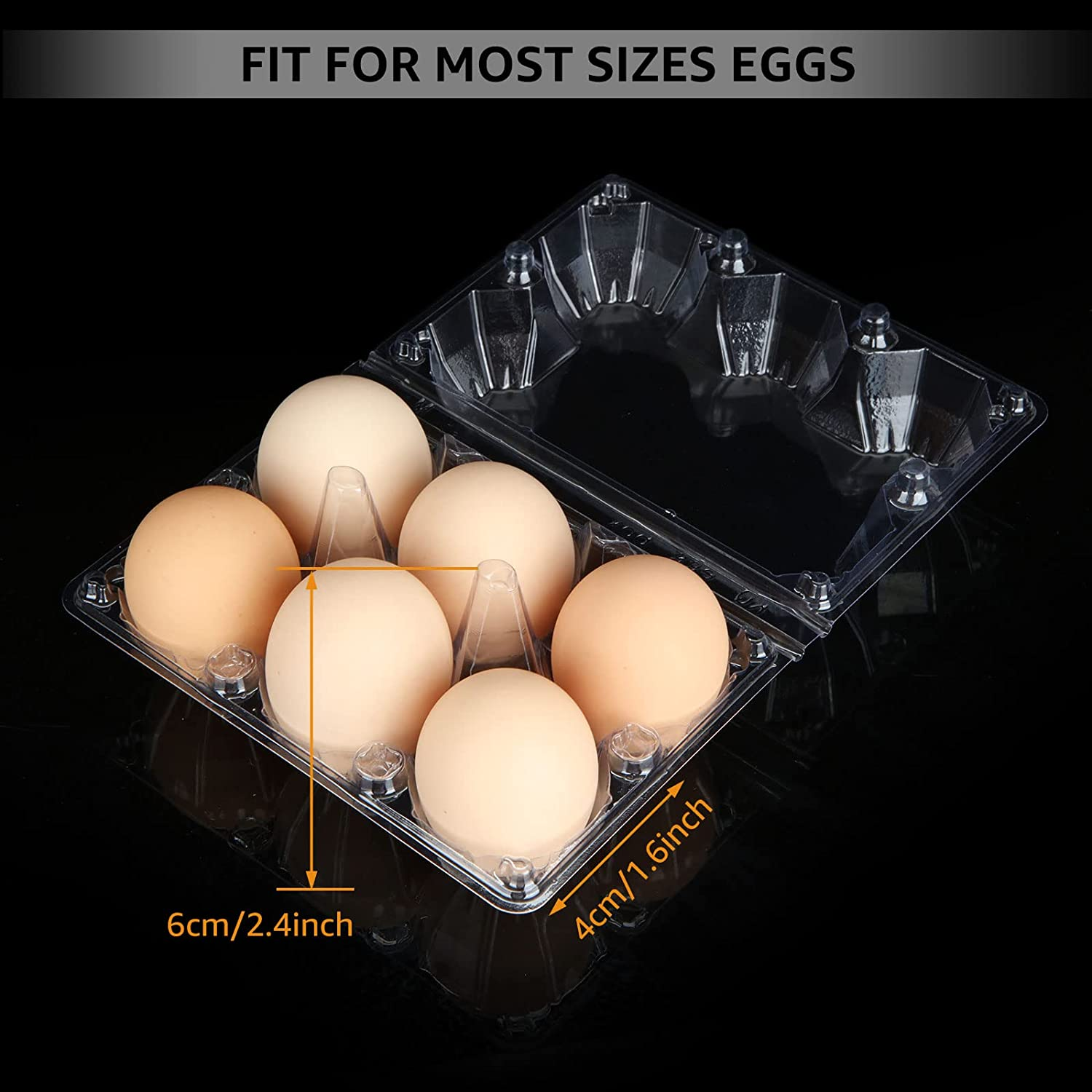 100PCS Egg Cartons Cheap Bulk Empty Plastic Chicken Egg Carton Each