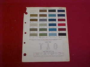 1969 Pontiac Color Chart