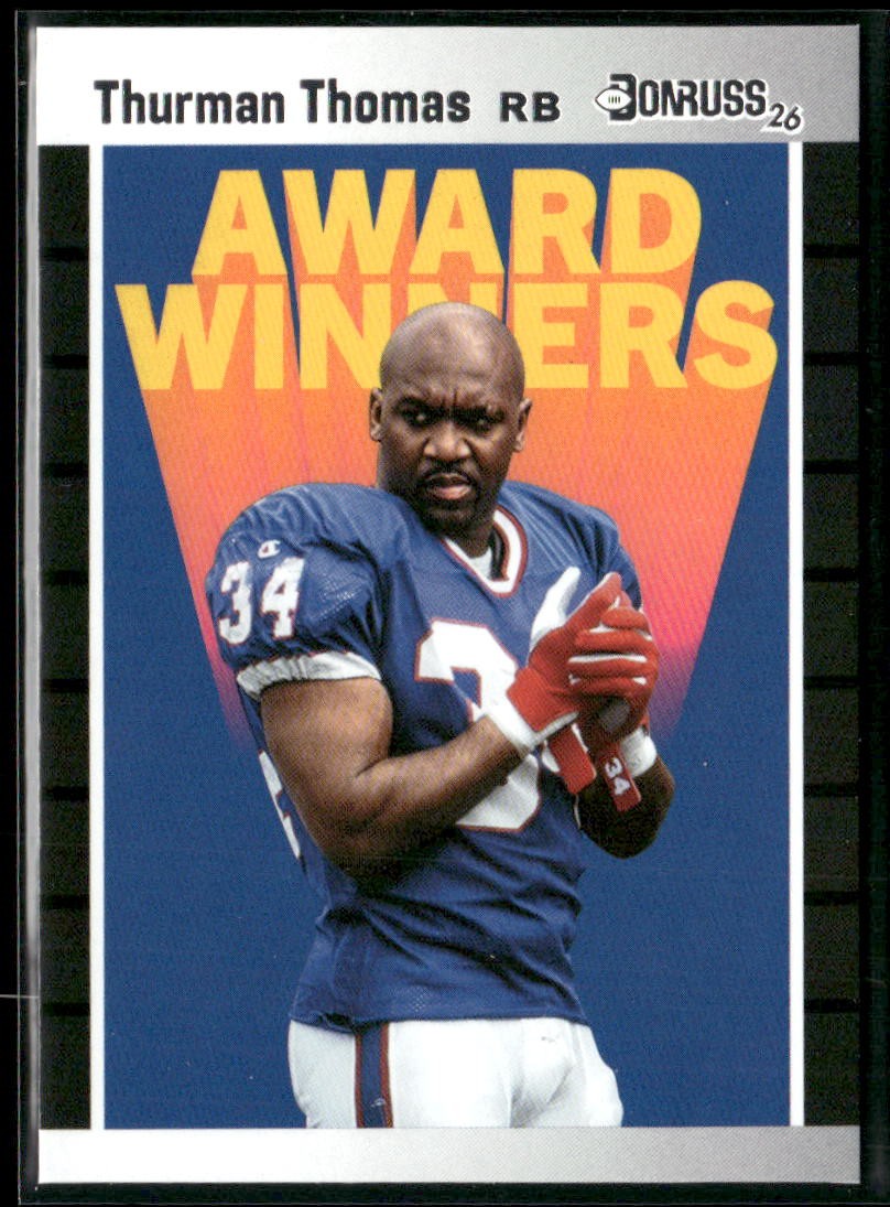 2026 Panini Decades 90s Pop Culture #AW-TT Thurman Thomas Award Winners
