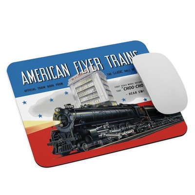 Vintage American Flyer Trains Mouse Pad Retro Model Railroad Locomotive Desk Mat